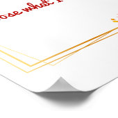 positive Bejahungen der Motivation Poster (Ecke)