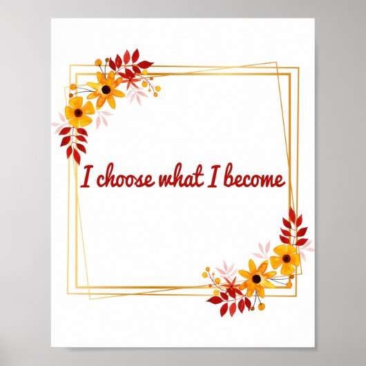 positive Bejahungen der Motivation Poster (Vorne)