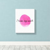 positive Bejahungen der Selbstannahme Leinwanddruck (Insitu (Holzboden))