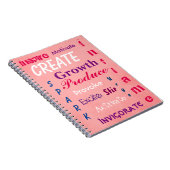 Positive Bejahungen des rosa Designs Notizblock (Rechte Seite)