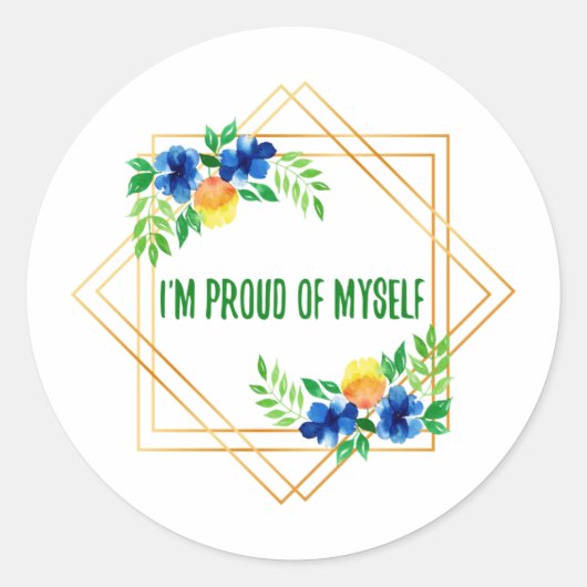 positive Bejahungen für den Vormittag Runder Aufkleber (Vorderseite)