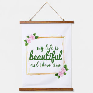 positive Bejahungen für die Akzeptanz von Arbeit u Wandteppich Mit Holzrahmen