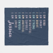 Positive Bejahungen für Frauen in Personalisiertem Fleecedecke (Vorderseite (Horizontal))