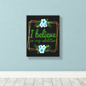 positive Bejahungen für harte Arbeiter Leinwanddruck (Insitu (Holzboden))