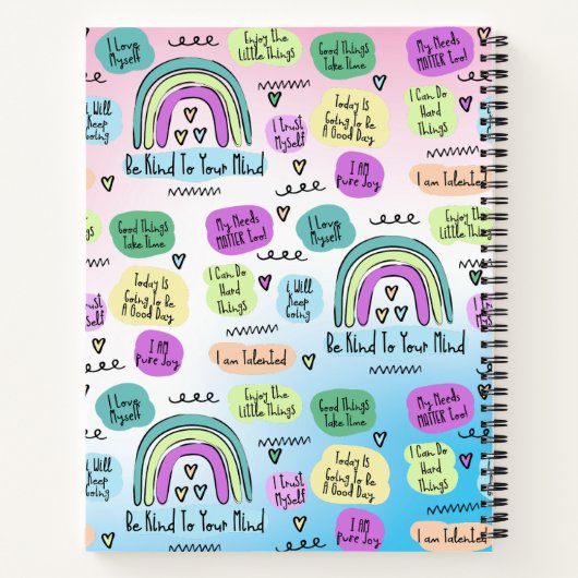 Positive Bejahungen Notizblock (Rückseite)