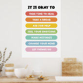 Positive Bejahungen Poster (Küche)