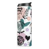 Positive Bejahungen, Zitate aus der Liebe Thermosbecher (Nach links gedreht)