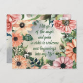 Positive Bekräftigung Lassend Schmerz und Wut Postkarte (Vorne/Hinten)