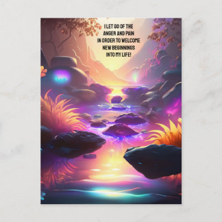 Positive Bekräftigung Lassend Schmerz und Wut Postkarte
