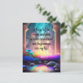 Positive Bekräftigung Lassend Schmerz und Wut Postkarte (Stehend Vorderseite)