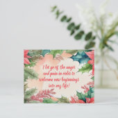 Positive Bekräftigung Lassend Schmerz und Wut Postkarte (Stehend Vorderseite)