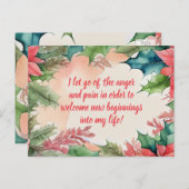 Positive Bekräftigung Lassend Schmerz und Wut Postkarte (Vorne/Hinten)