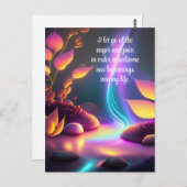 Positive Bekräftigung Lassend Schmerz und Wut Postkarte (Vorne/Hinten)