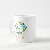positive Bekräftigungen des Tages Kaffeetasse (Vorderseite Links)