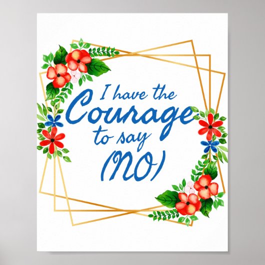 positive Bekräftigungen für Angst und Liebe Poster (Vorne)