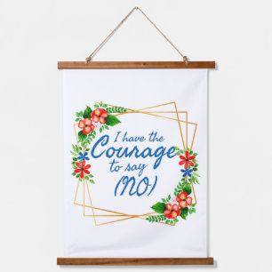 positive Bekräftigungen für Angst und Liebe Wandteppich Mit Holzrahmen