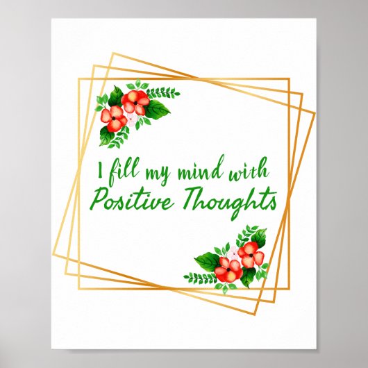 positive Bekräftigungen für die Liebe und den Erfo Poster (Vorne)