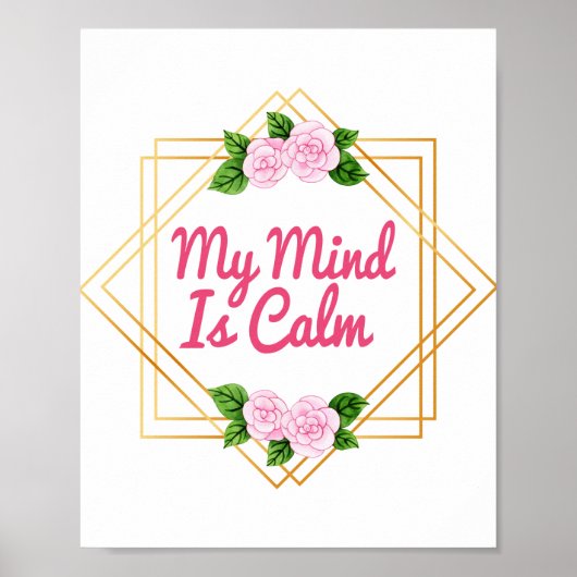 positive Bekräftigungen für Inspiration Poster (Vorne)