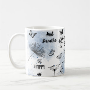 Positive Bestätigung Blue Watercolor Kaffeetasse