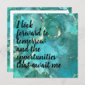 Positive Bestätigung "Forward" Blue/Gold (Vorne/Hinten)