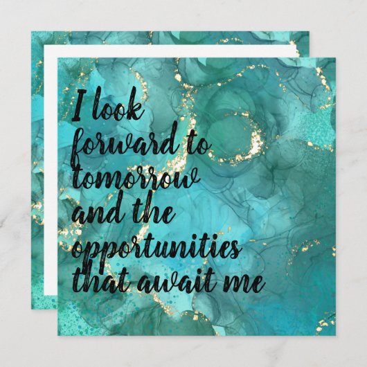 Positive Bestätigung "Forward" Blue/Gold (Vorne/Hinten)