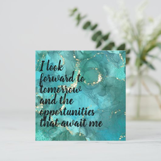 Positive Bestätigung "Forward" Blue/Gold (Stehend Vorderseite)