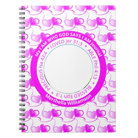 Positive Bestätigung Ich bin Christlich Journal Notizblock (Vorderseite)