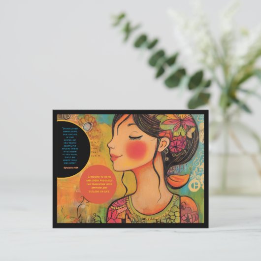 Positive Bestätigung Postkarte (Stehend Vorderseite)