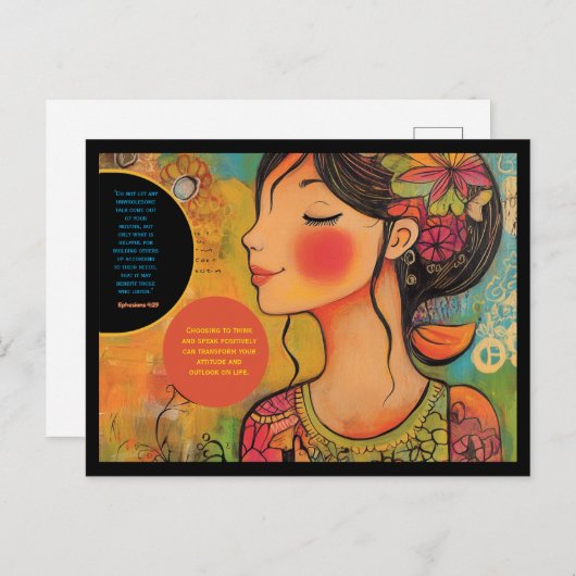 Positive Bestätigung Postkarte (Vorne/Hinten)