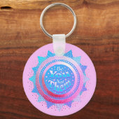 Positive Bestätigung, seien Sie nicht sie rosa & b Schlüsselanhänger (Vorderseite)