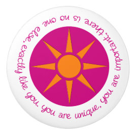 Positive Bestätigung Sie sind einzigartig rosa ora Keramikknauf