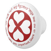 Positive Bestätigung Sie sind einzigartige rote He Keramikknauf (Rechts)