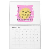 Positive Bestätigungen| Bearbeitbarer Jahreskalend Kalender (Feb 2026)