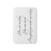 "Positive Bestätigungs-" Bad-Matte Badematte (Vorderseite Vertikal)