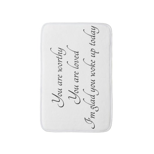 "Positive Bestätigungs-" Bad-Matte Badematte (Vorderseite Vertikal)