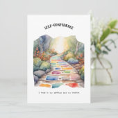 Positive Bestätigungskarte für das Selbstvertrauen Feiertagskarte (Stehend Vorderseite)