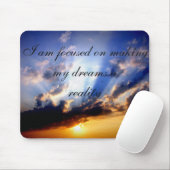 Positive Bestätigungsmotivation über Träume Mousepad (Mit Mouse)