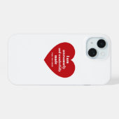 Positive Bibelvers-Affirmation rotes Herz Cute iPhone 15 Hülle (Rückseite (Horizontal))