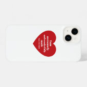 Positive Bible Verse Affirmation Red Heart Cute iPhone Hülle (Rückseite (Horizontal))
