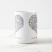 Positive Bilder nur Herzdesign Kaffeetasse (Mittel)