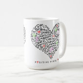 Positive Bilder nur Herzdesign Kaffeetasse (VorderseiteRechts)