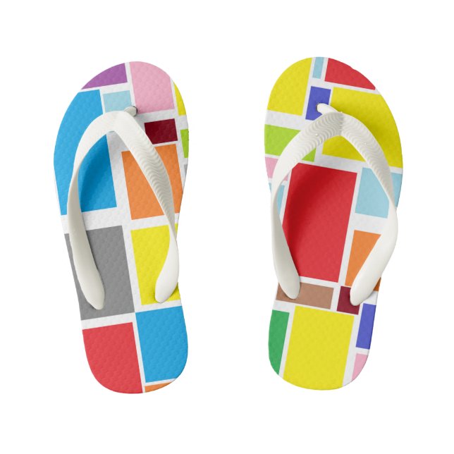 Positive Bilder Splash der Farbe Flip Flops Kinderbadesandalen (Fußbett)