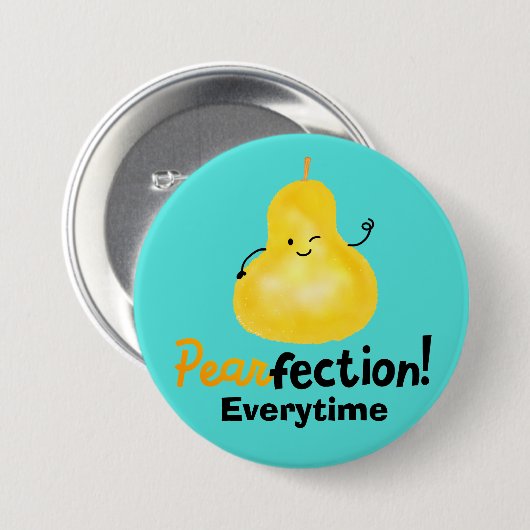 Positive Birnenpuppe - Perfektion Button (Vorne & Hinten)