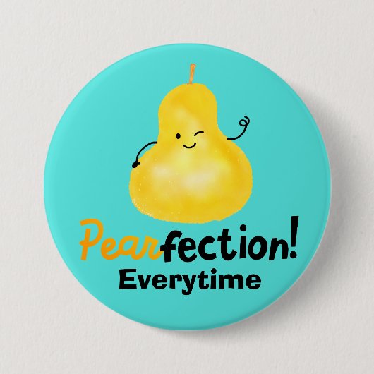 Positive Birnenpuppe - Perfektion Button (Vorderseite)