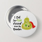 Positive Birnpun - SuPear Food aus meinem Garten Button (Vorne & Hinten)