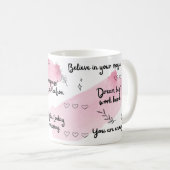 Positive Boost Pink-Tasse Kaffeetasse (VorderseiteRechts)