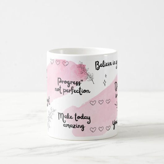 Positive Boost Pink-Tasse Kaffeetasse (Mittel)