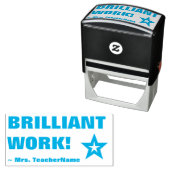 Positive "BRILLIANTE ARBEIT!" Tutor Rubber Briefma Permastempel (Beispiel)