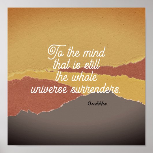 positive Buddha Zen zitierte Papierkunst Poster (Vorne)