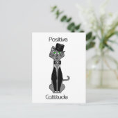 Positive Cattitude Postkarte (Stehend Vorderseite)